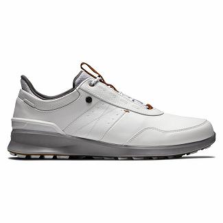 Men's Footjoy Stratos Spikeless Golf Shoes White NZ-476915
